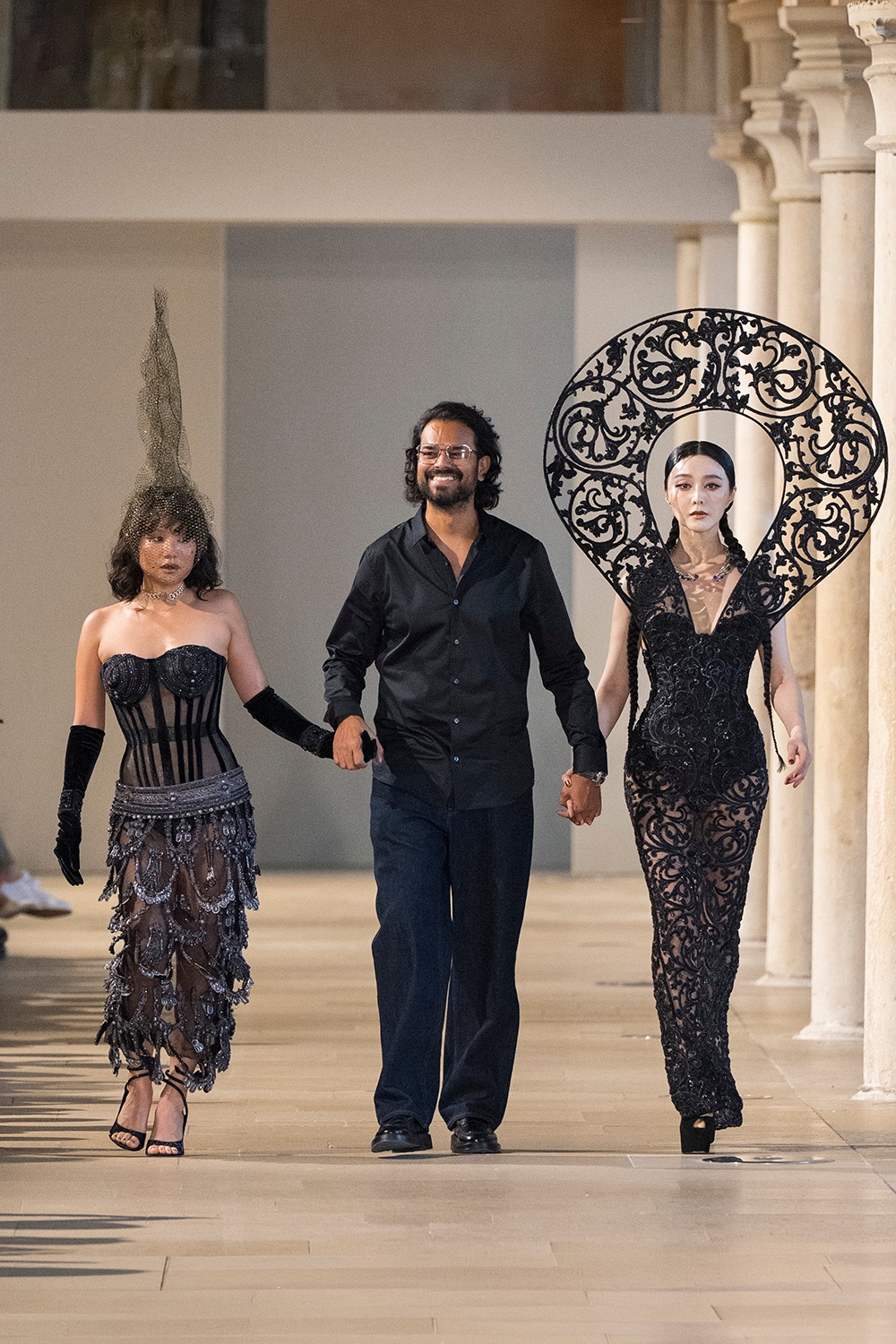 Rahul Mishra takes his bow at the close of the Devi show